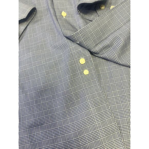 Brooks Brothers Shirt Mens 17-34 Regent Fit Non Iron Cotton Stretch‎ Blue Plaid - Picture 5 of 12